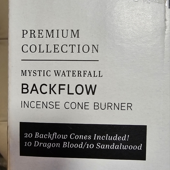 PREMIUM COLLECTION MYSTIC WATERFALL BACK FLOWINCENSE CONE BURNER 20 - Picture 4 of 4